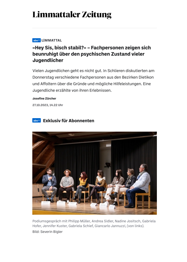 Artikel zum Fachanlass