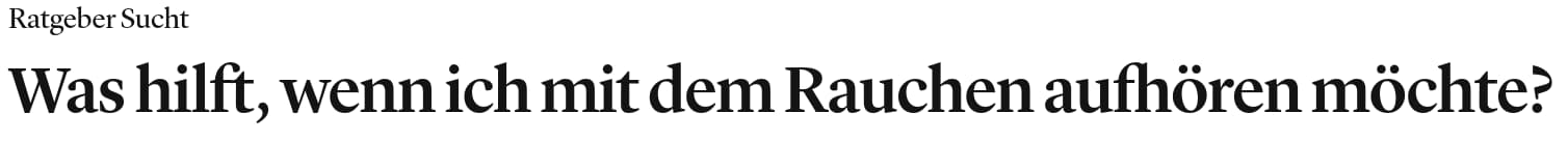 Was hilft, wenn ich mit dem Rauchen aufhören möchte?