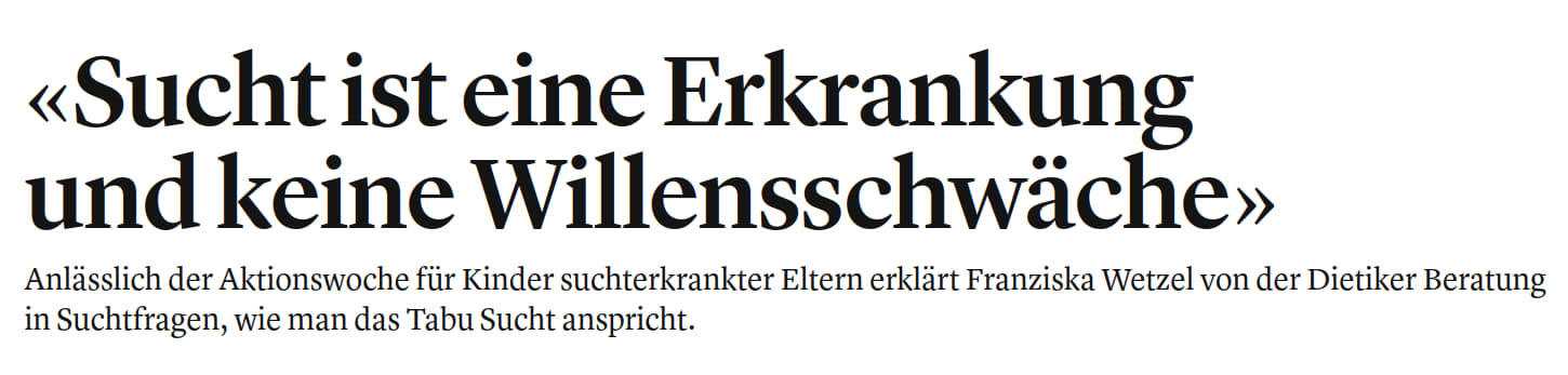 Sucht ist eine Erkrankung und keine Willensschwäche