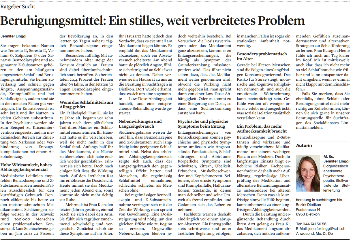 Beruhigungsmittel: ein stilles, weit verbreitetes Problem