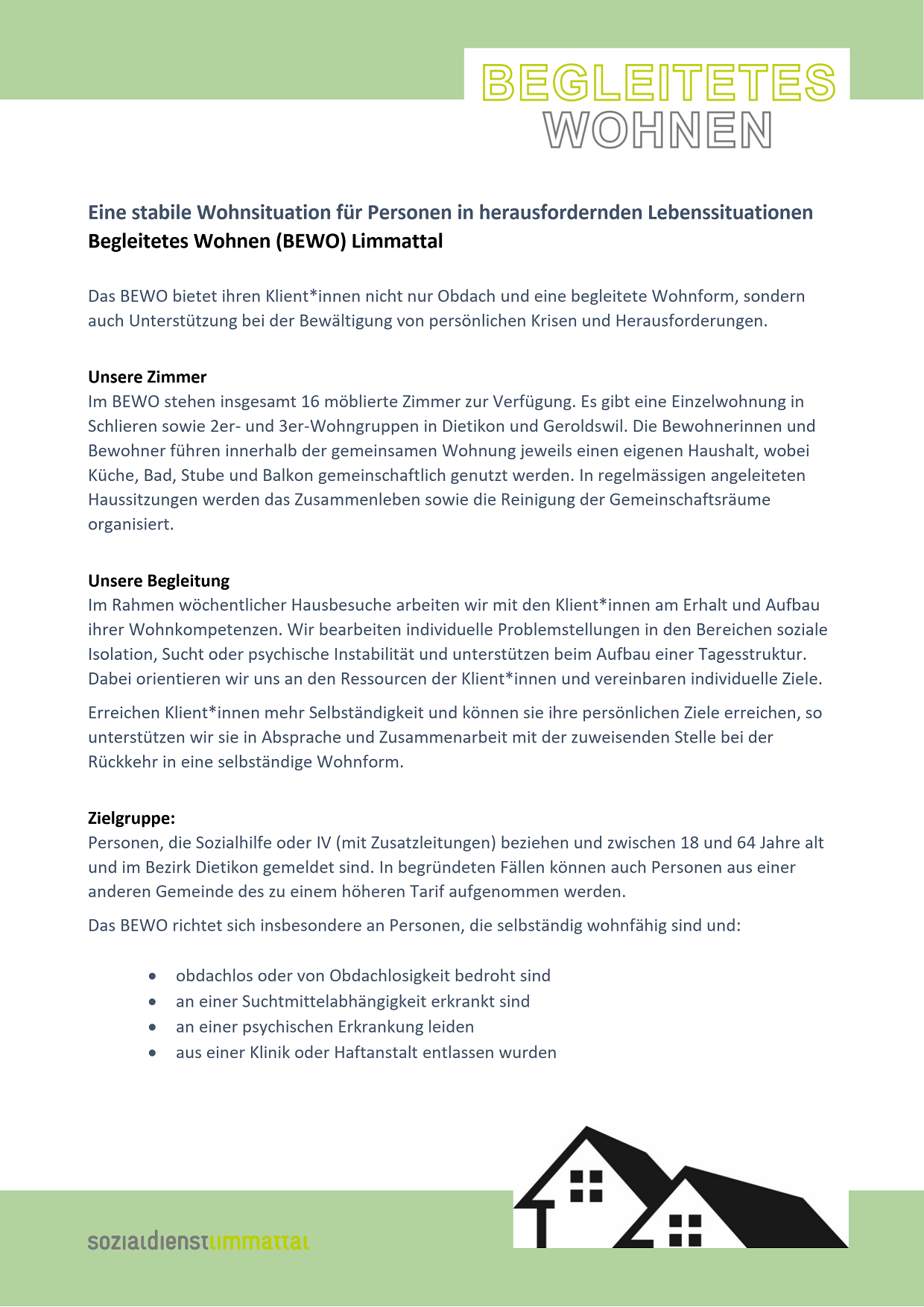 Flyer Begleitetes Wohnen